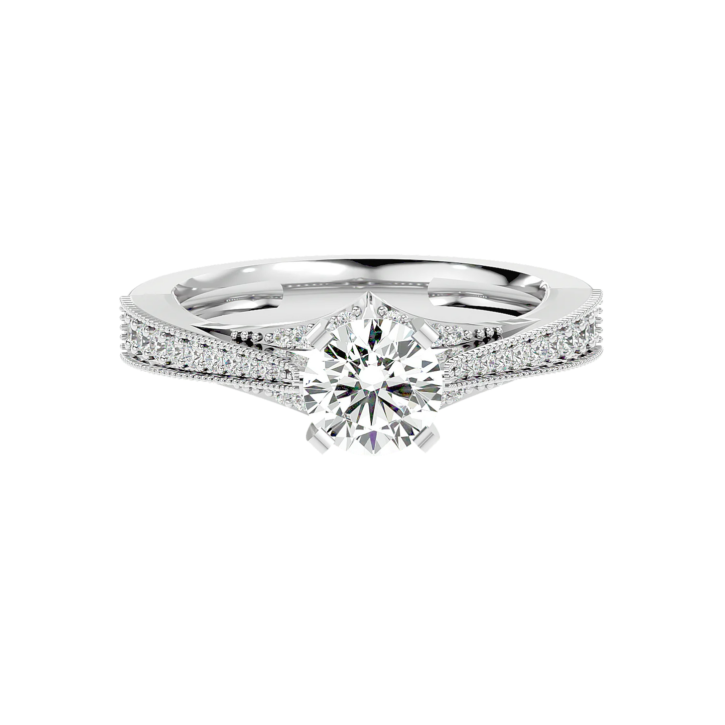 Belza 50 Pointer Round Lab Diamond Ring