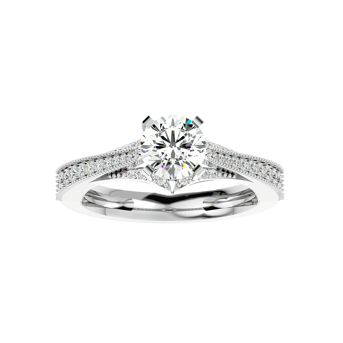 Belza 50 Pointer Round Lab Diamond Ring