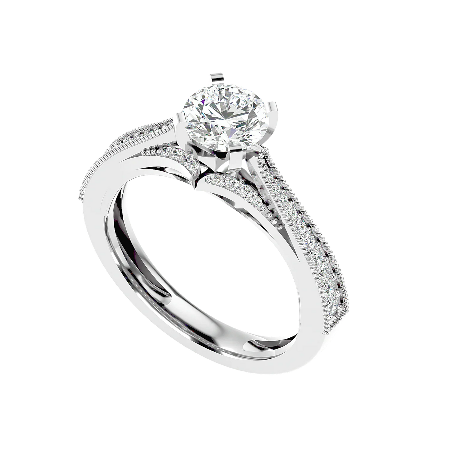 Belza 50 Pointer Round Lab Diamond Ring