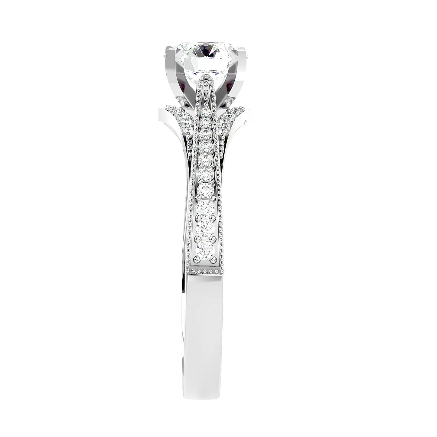 Belza 50 Pointer Round Lab Diamond Ring
