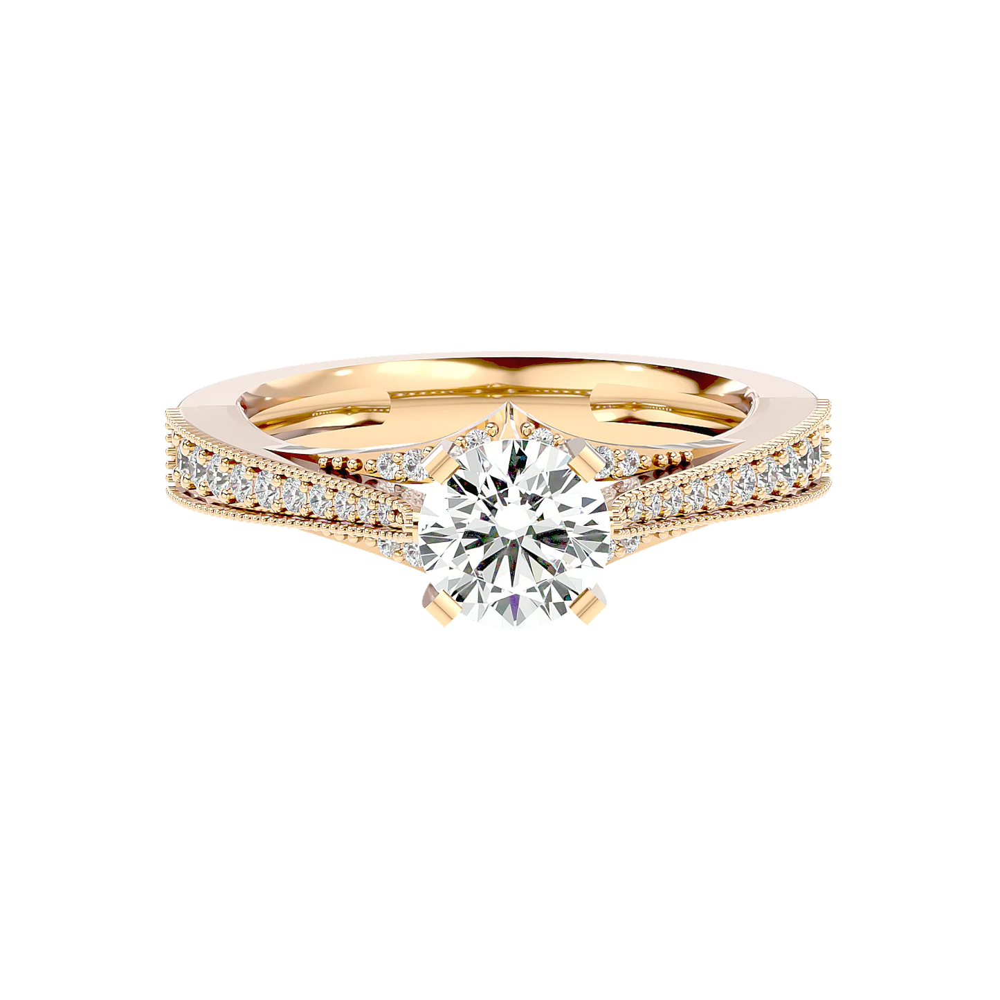 Belza 50 Pointer Round Lab Diamond Ring