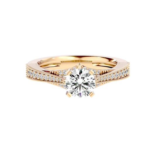 Belza 50 Pointer Round Lab Diamond Ring