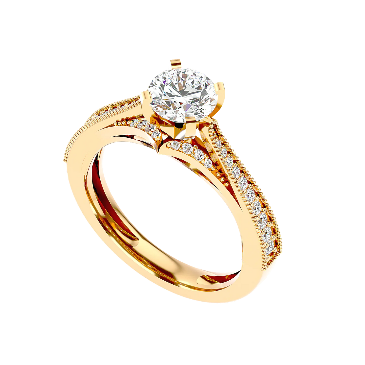 Belza 50 Pointer Round Lab Diamond Ring