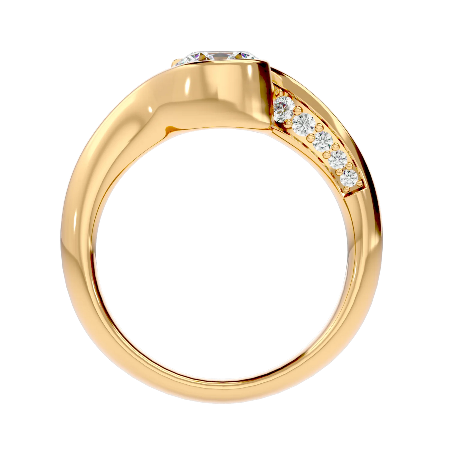 Golvend 69 Pointer Round Lab Diamond Ring