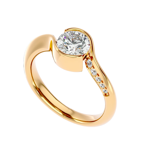 Golvend 69 Pointer Round Lab Diamond Ring