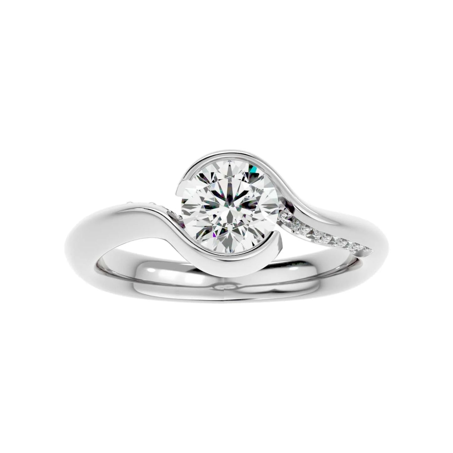 Golvend 69 Pointer Round Lab Diamond Ring