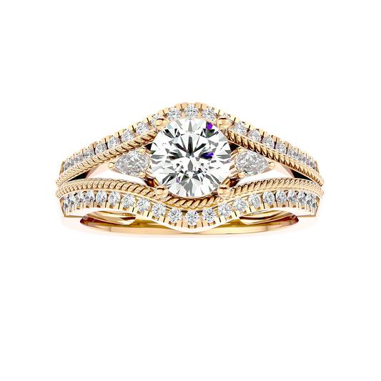 Auge 55 Pointer Round Lab Diamond Ring