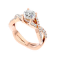 Infinitus 65 Pointer Round Lab Diamond Ring