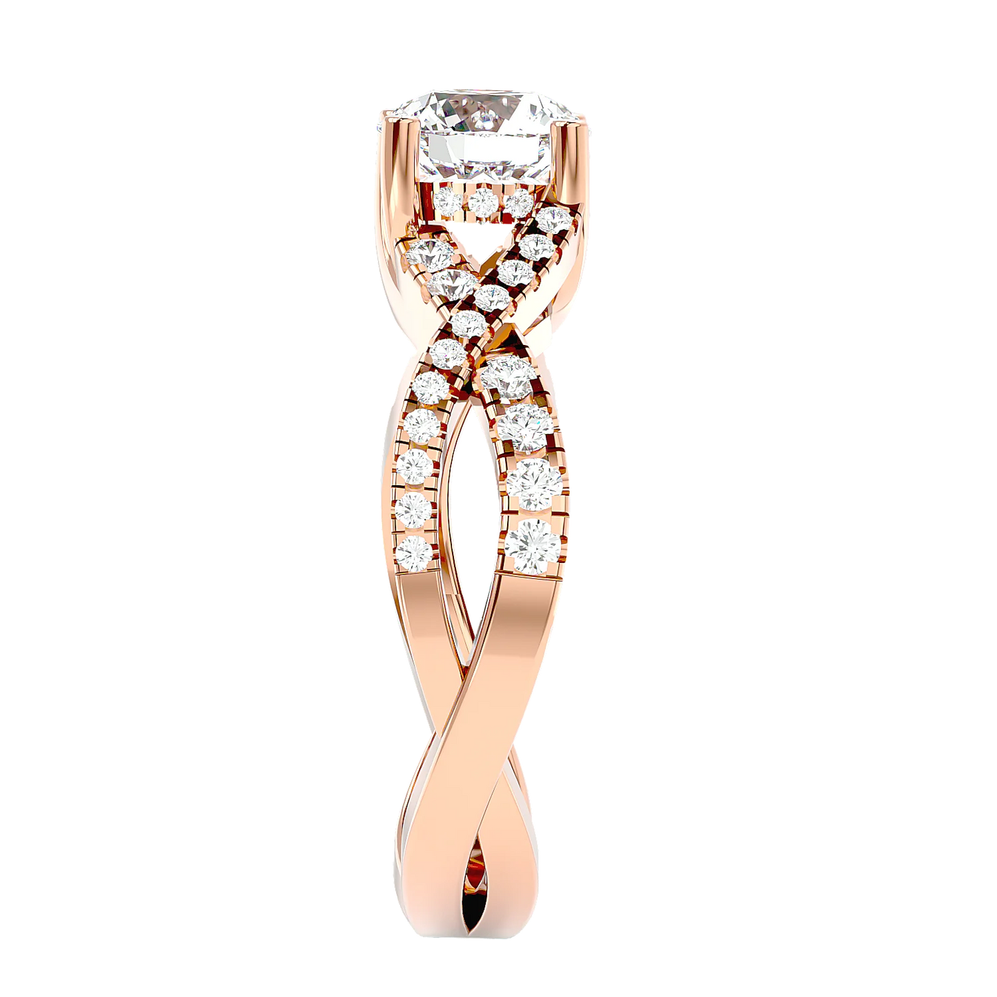 Infinitus 65 Pointer Round Lab Diamond Ring