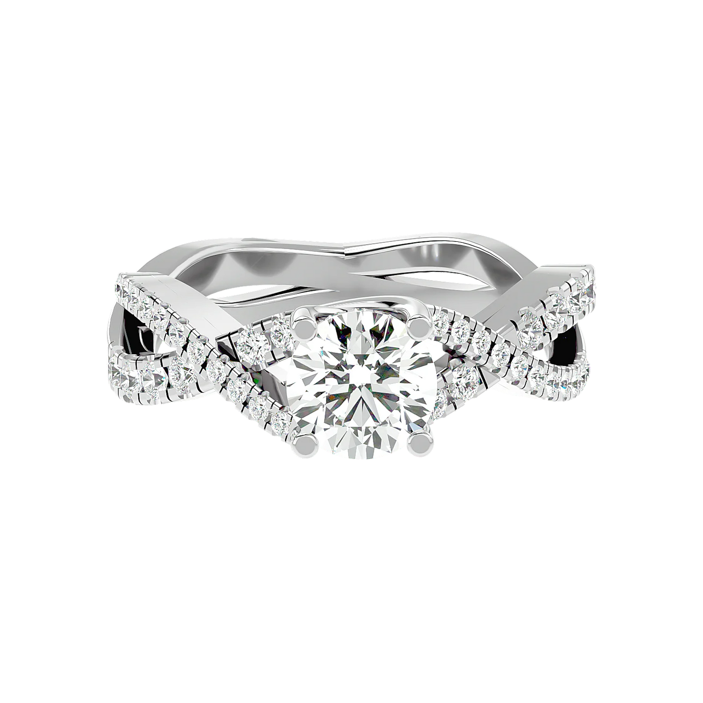 Infinitus 65 Pointer Round Lab Diamond Ring