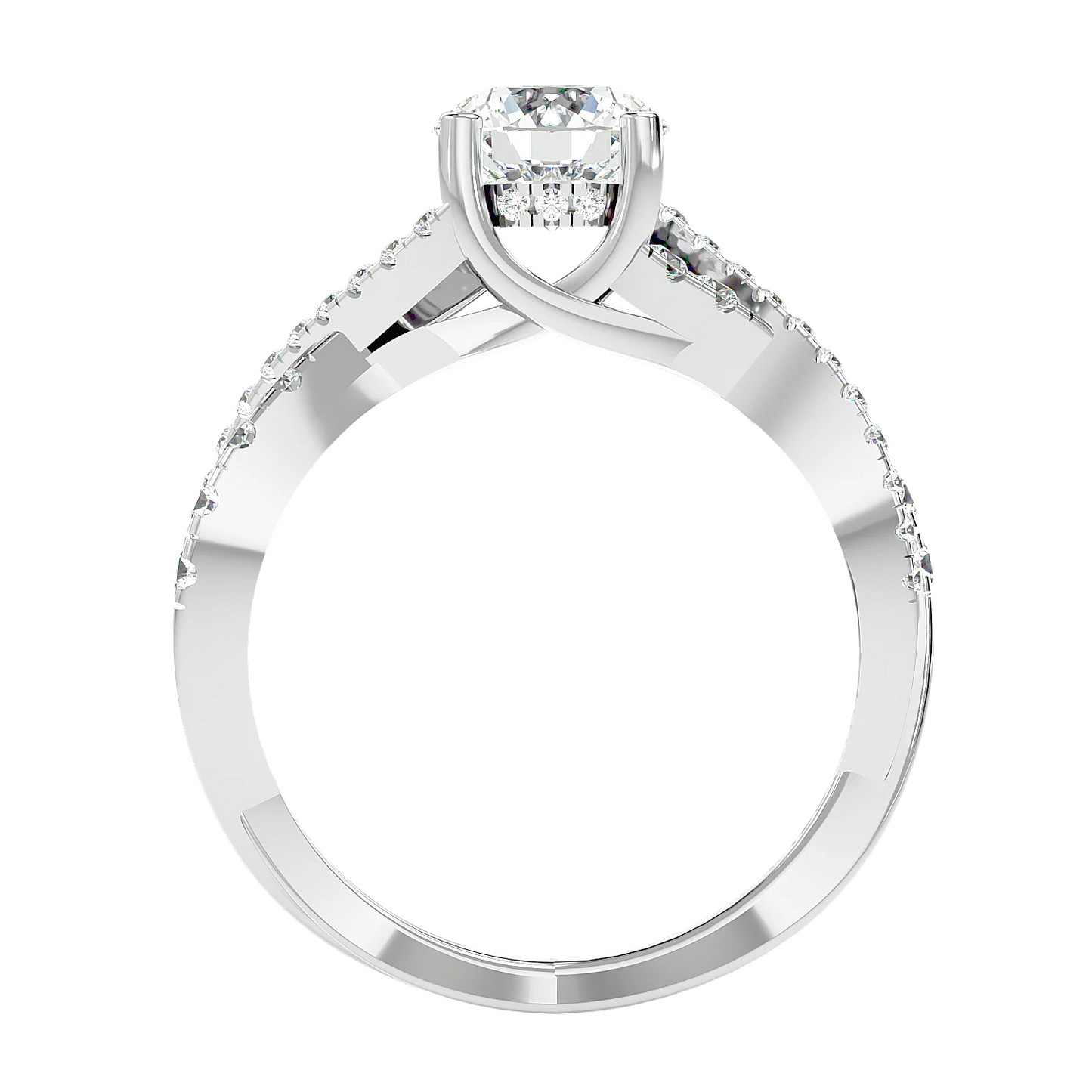 Infinitus 65 Pointer Round Lab Diamond Ring