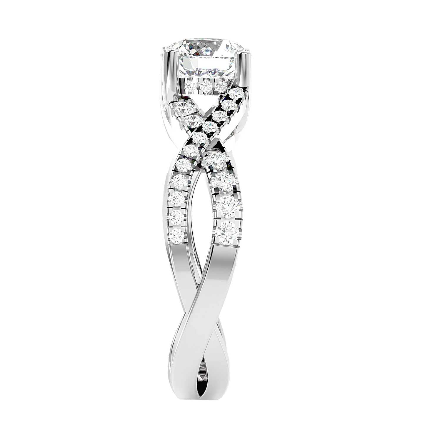 Infinitus 65 Pointer Round Lab Diamond Ring