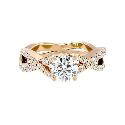 Infinitus 65 Pointer Round Lab Diamond Ring