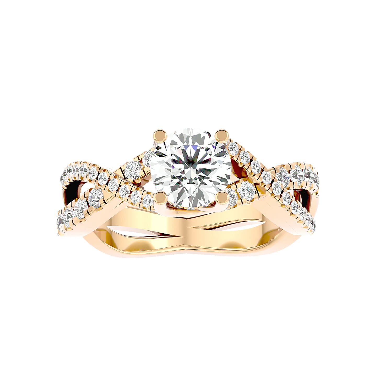 Infinitus 65 Pointer Round Lab Diamond Ring