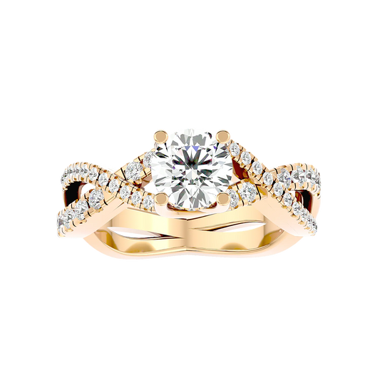Infinitus 65 Pointer Round Lab Diamond Ring