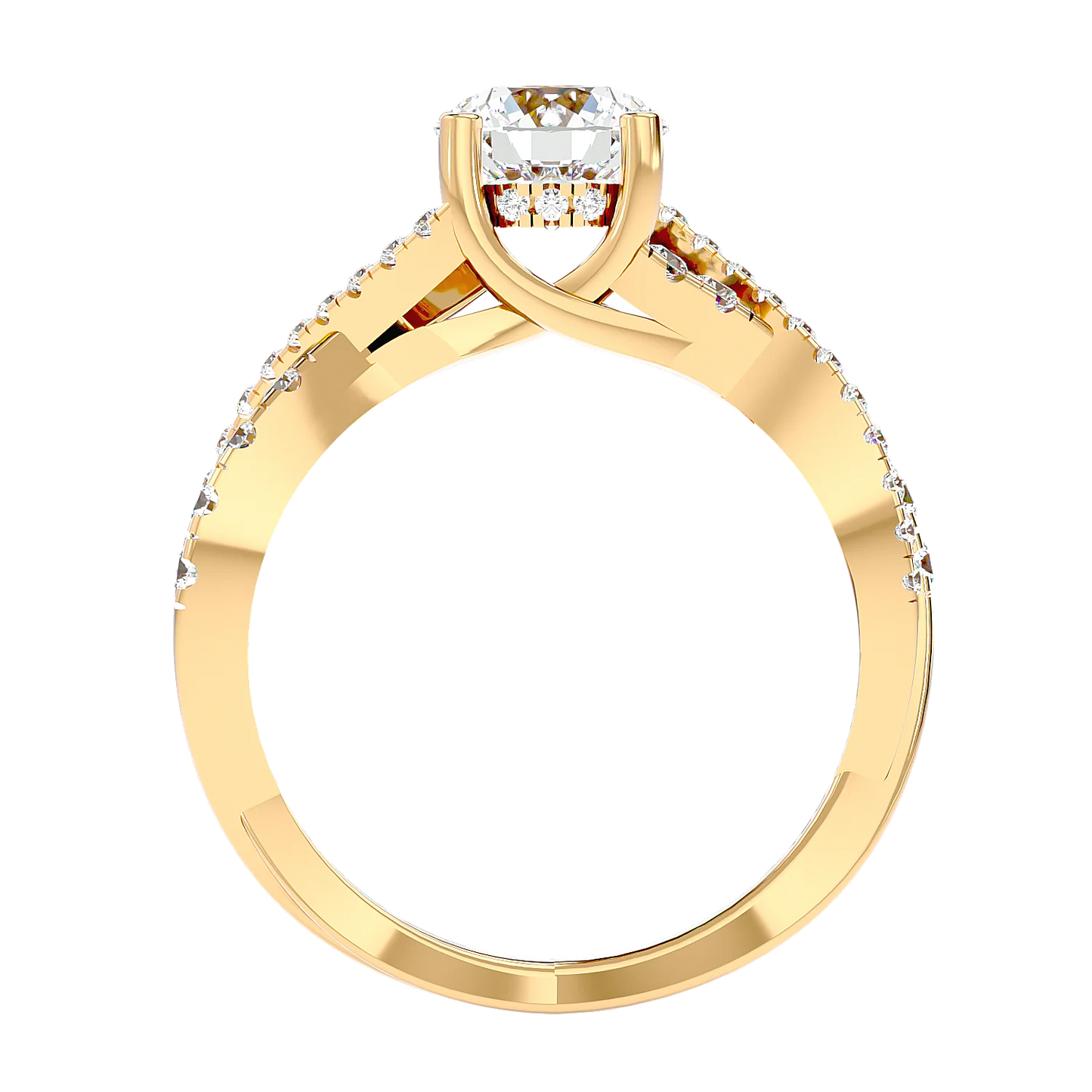 Infinitus 65 Pointer Round Lab Diamond Ring