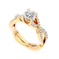 Infinitus 65 Pointer Round Lab Diamond Ring