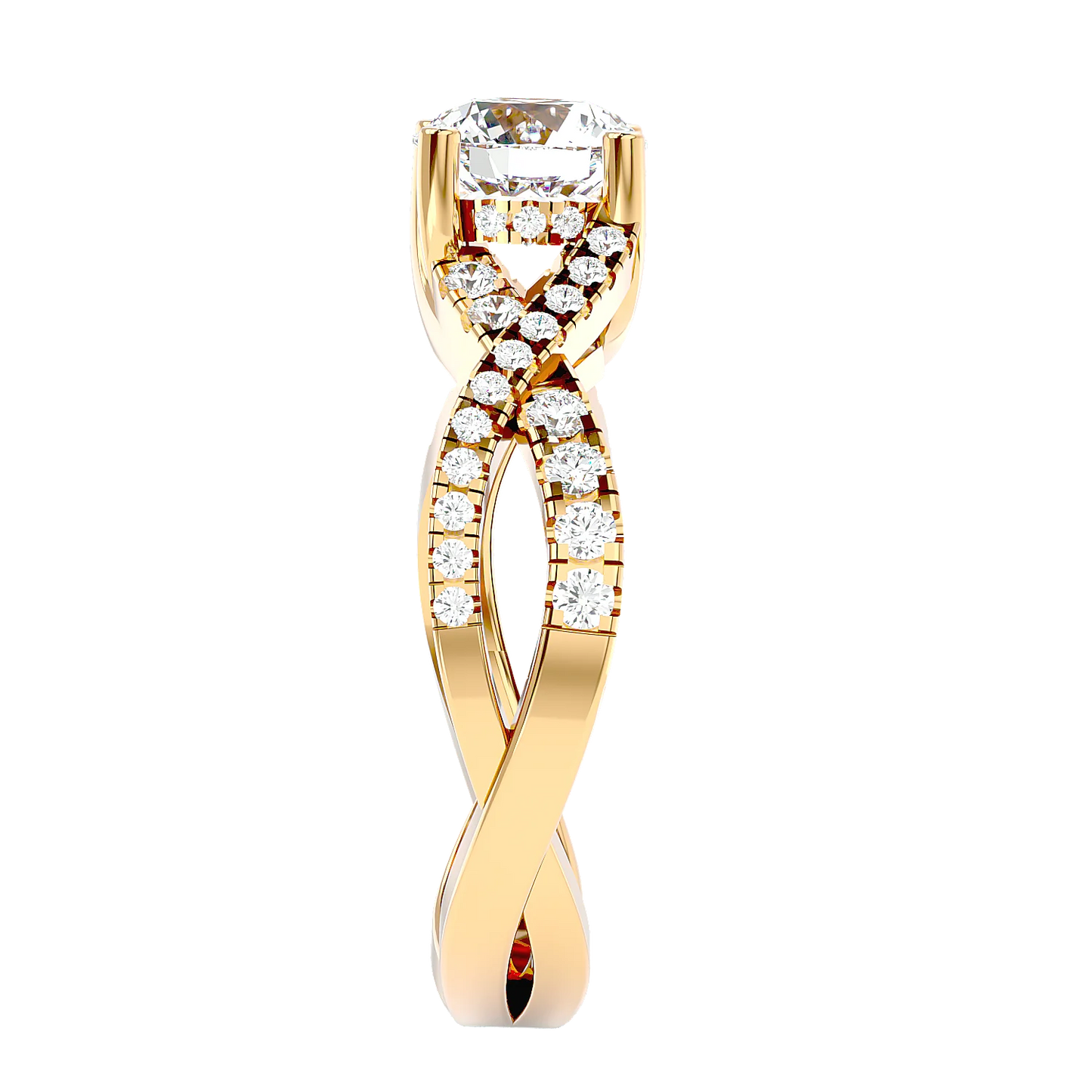 Infinitus 65 Pointer Round Lab Diamond Ring