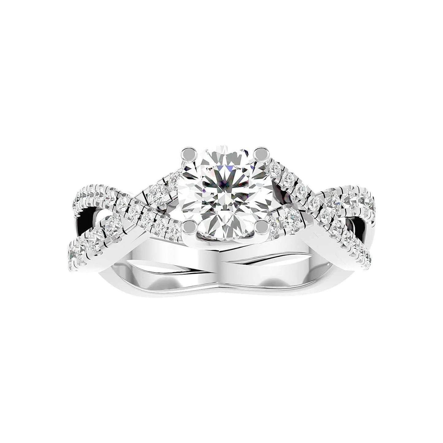Infinitus 65 Pointer Round Lab Diamond Ring