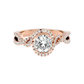 Twirl 69 Pointer Round Halo Lab Diamond Ring
