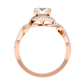 Twirl 69 Pointer Round Halo Lab Diamond Ring