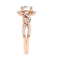 Twirl 69 Pointer Round Halo Lab Diamond Ring