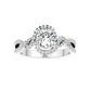 Twirl 69 Pointer Round Halo Lab Diamond Ring