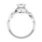 Twirl 69 Pointer Round Halo Lab Diamond Ring
