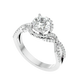 Twirl 69 Pointer Round Halo Lab Diamond Ring