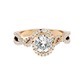 Twirl 69 Pointer Round Halo Lab Diamond Ring