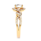Twirl 69 Pointer Round Halo Lab Diamond Ring