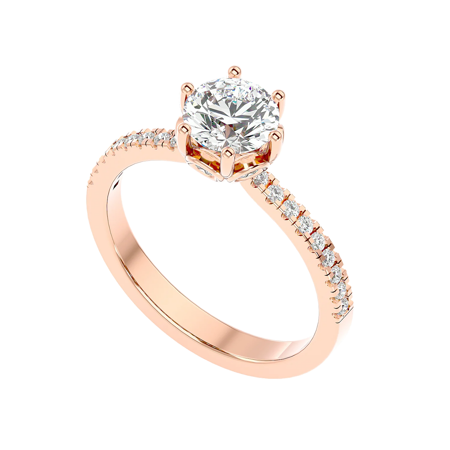 Classique 60 Pointer Round Lab Diamond Ring