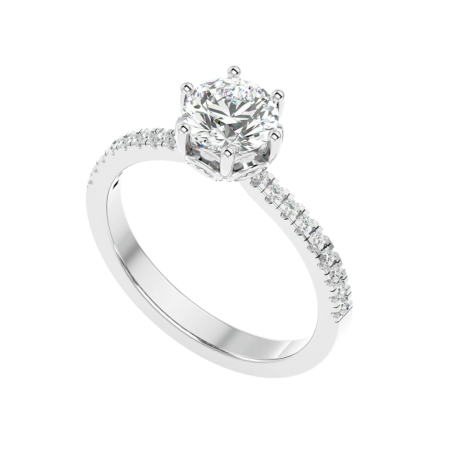 Classique 60 Pointer Round Lab Diamond Ring
