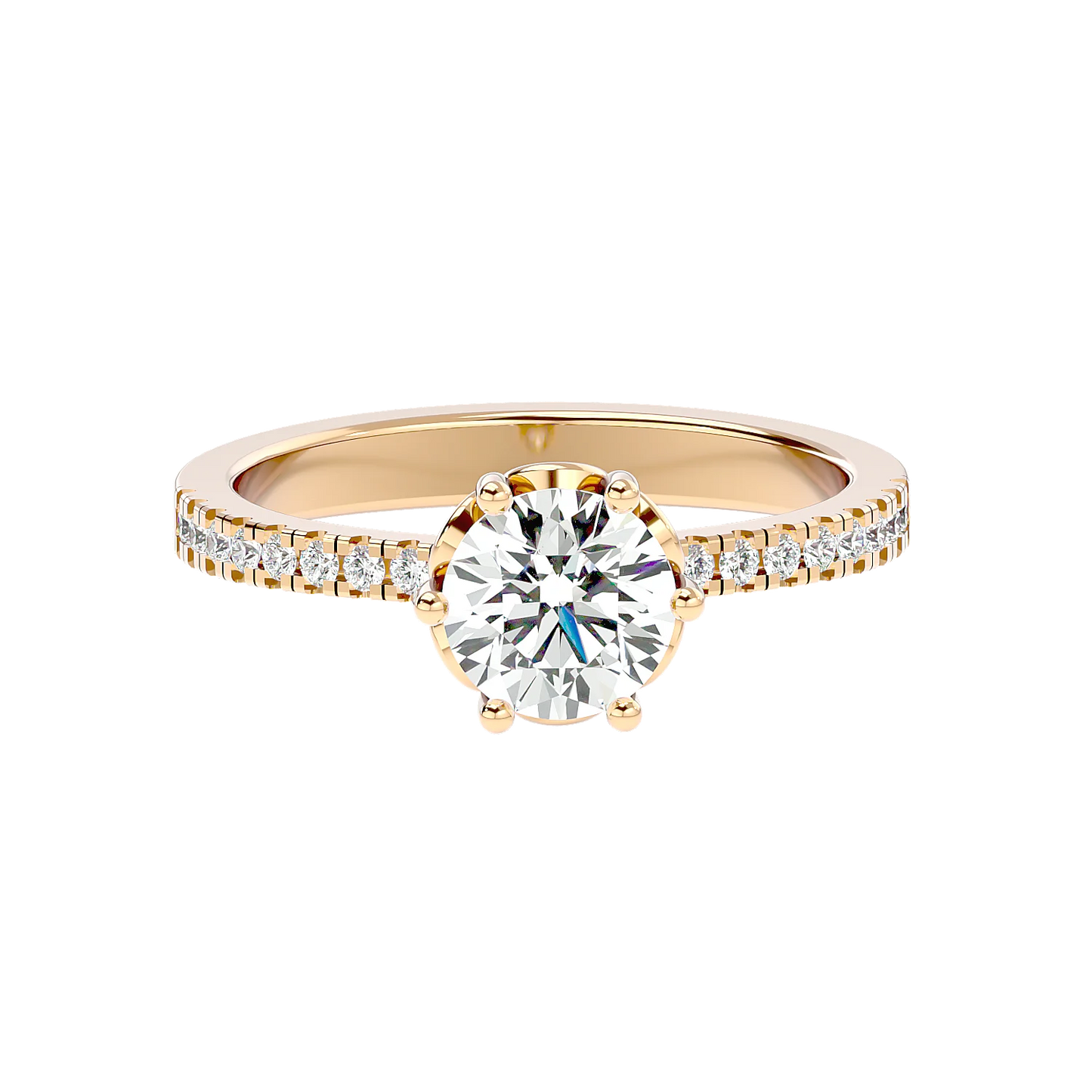 Classique 60 Pointer Round Lab Diamond Ring