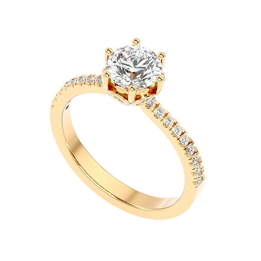 Classique 60 Pointer Round Lab Diamond Ring