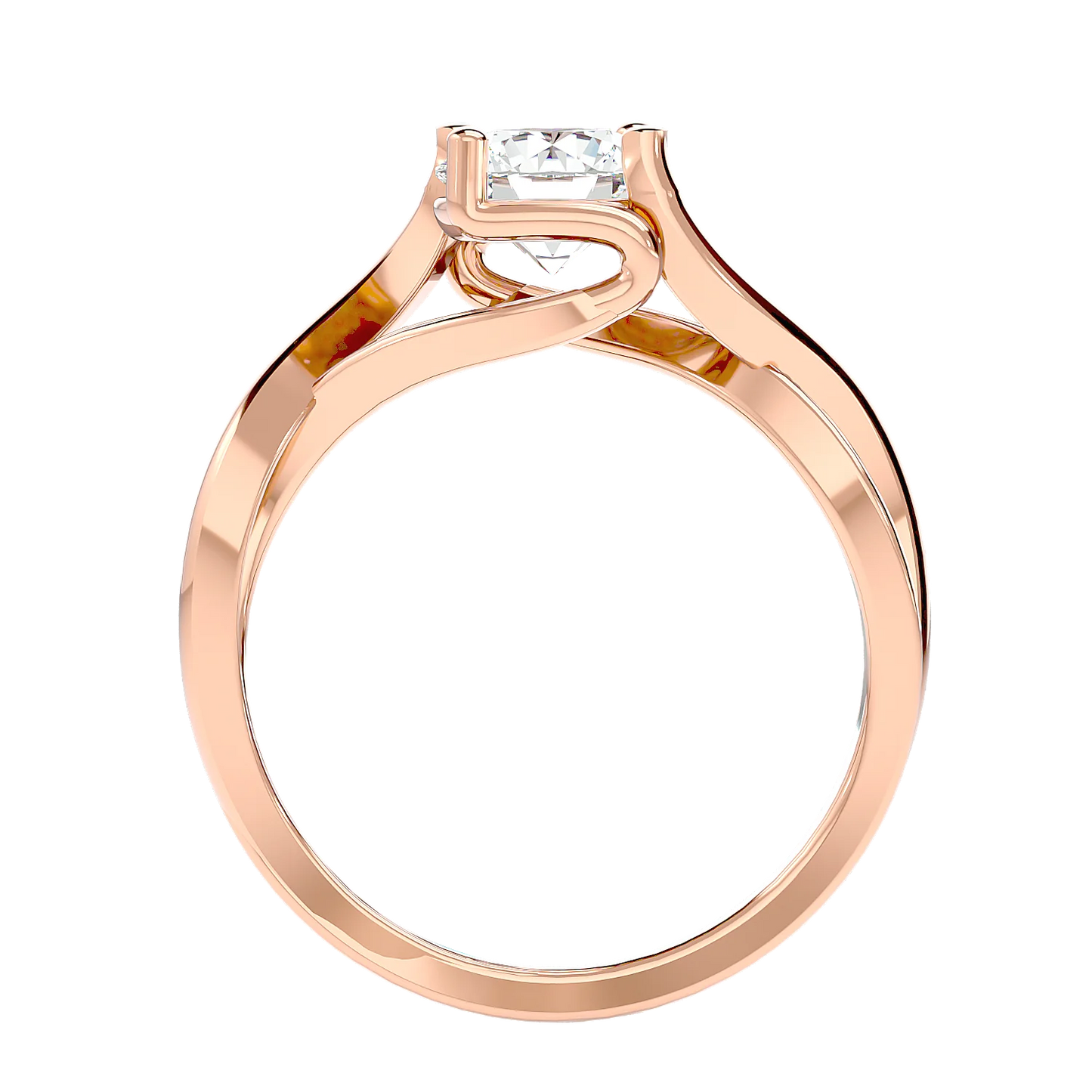 Interwoven 65 Pointer Round Lab Diamond Ring