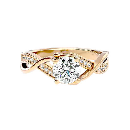 Interwoven 65 Pointer Round Lab Diamond Ring