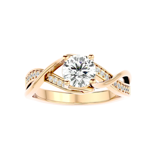 Interwoven 65 Pointer Round Lab Diamond Ring