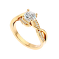 Interwoven 65 Pointer Round Lab Diamond Ring