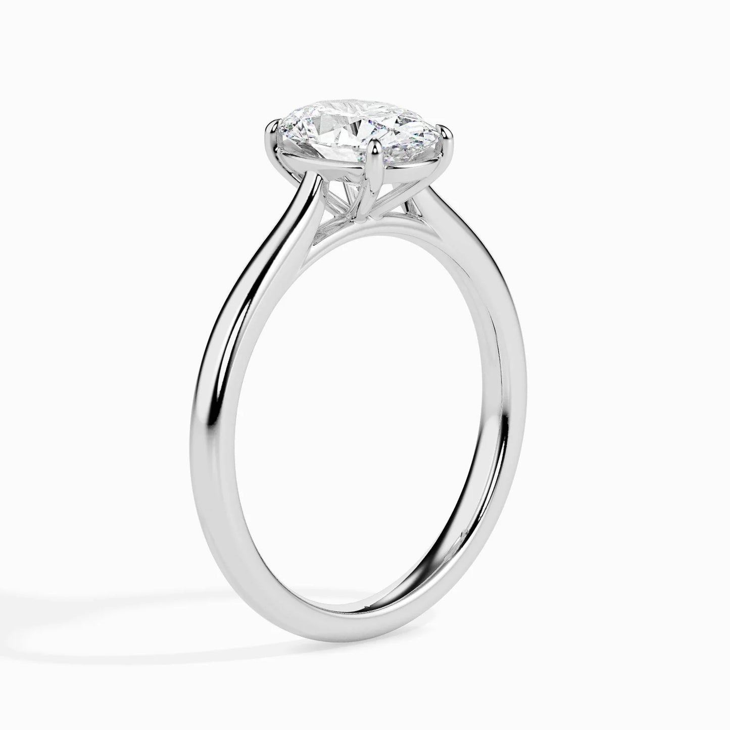 50 Pointer Oval Lab Diamond Evelyn Solitaire Ring