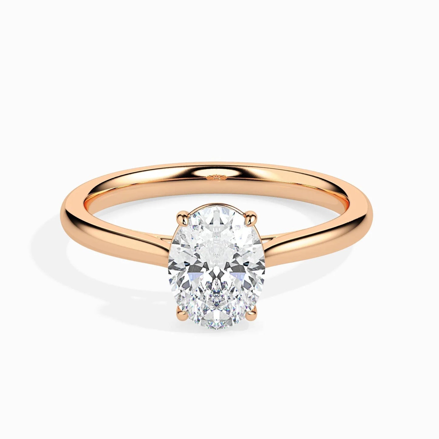 50 Pointer Oval Lab Diamond Evelyn Solitaire Ring