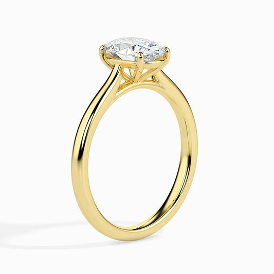50 Pointer Oval Lab Diamond Evelyn Solitaire Ring