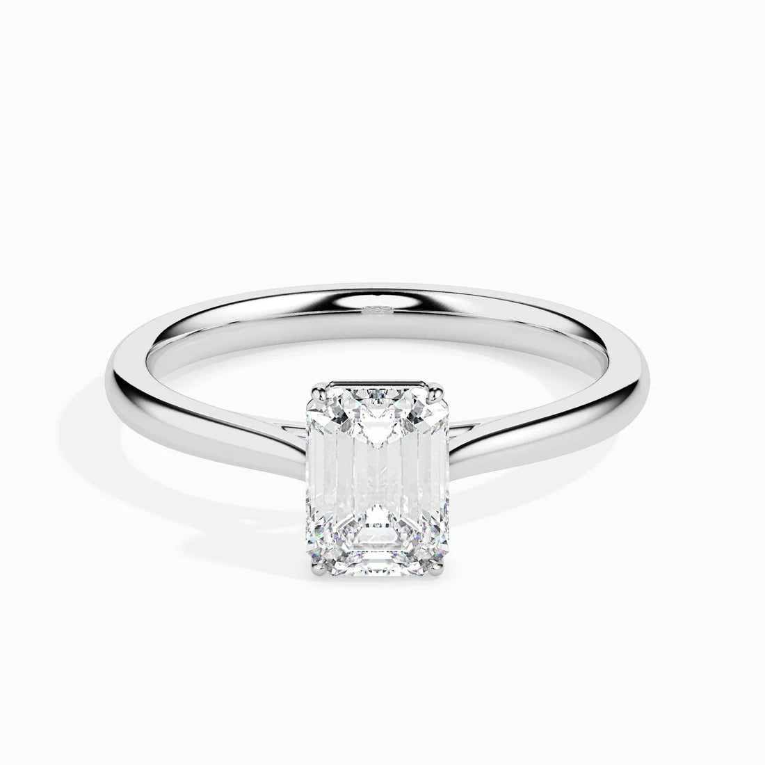 2ct Emerald Lab Diamond Dreamy Solitaire Ring