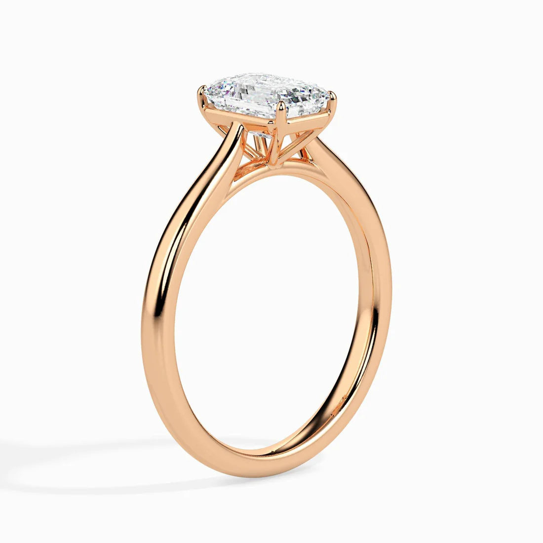 2ct Emerald Lab Diamond Dreamy Solitaire Ring