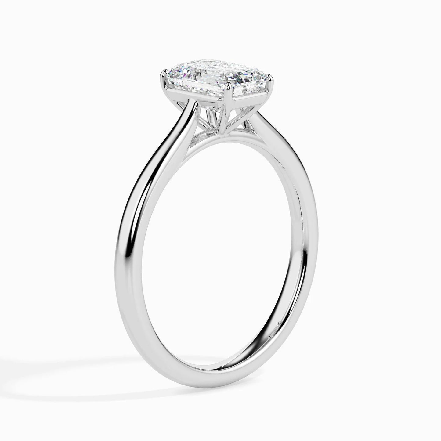 50 Pointer Emerald Lab Diamond Dreamy Solitaire Ring