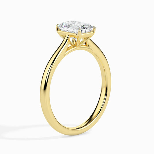 1ct Emerald Lab Diamond Dreamy Solitaire Ring