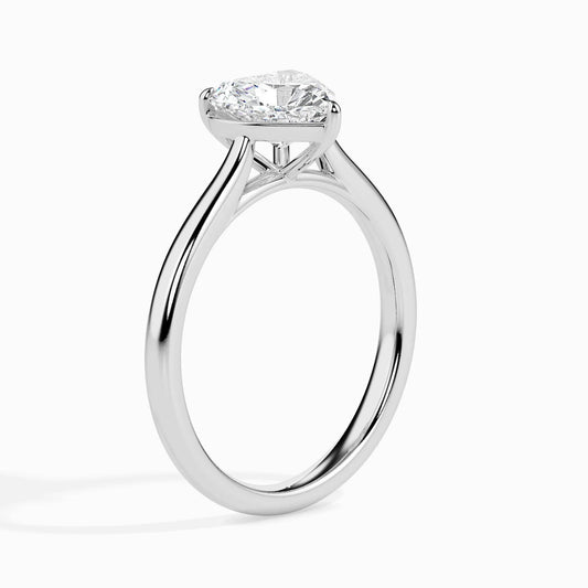 50 Pointer Heart Lab Diamond Gianna Solitaire Ring