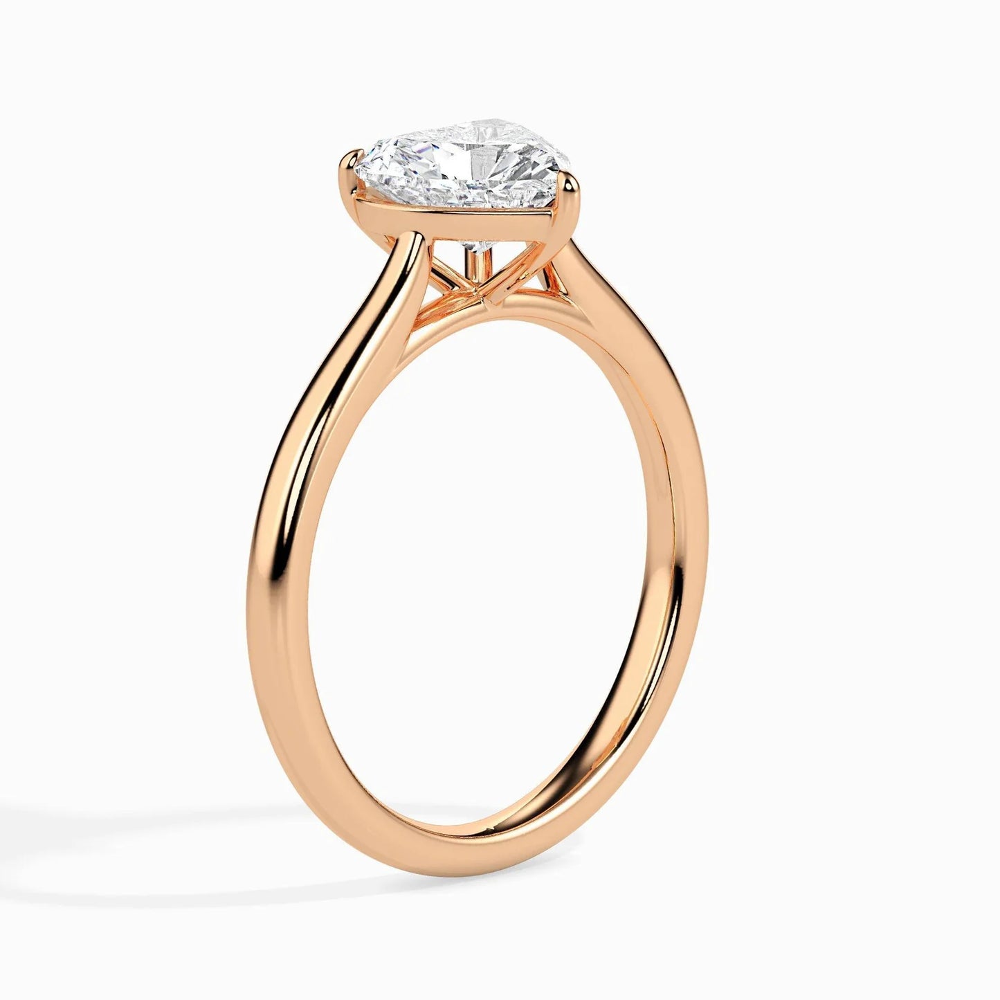 50 Pointer Heart Lab Diamond Gianna Solitaire Ring