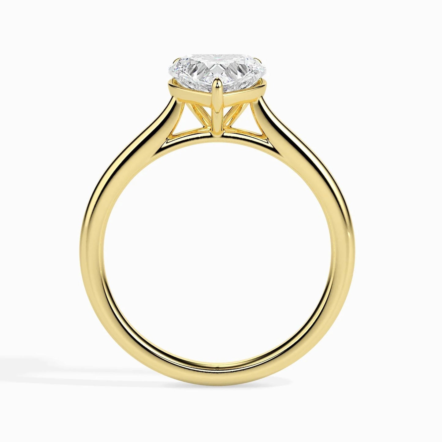50 Pointer Heart Lab Diamond Gianna Solitaire Ring