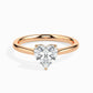 50 Pointer Heart Lab Diamond Gianna Solitaire Ring